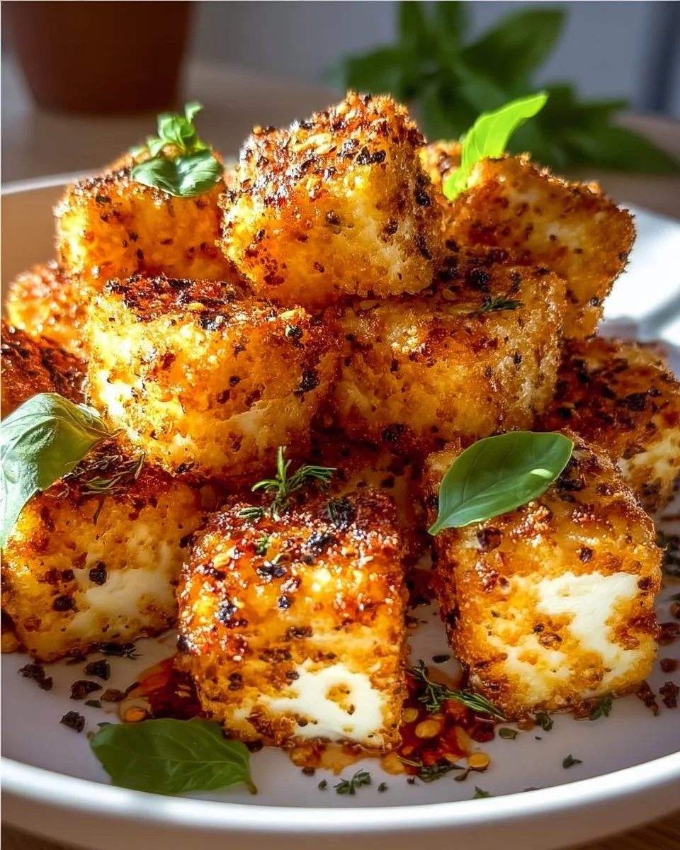 Rezept für knusprigen Feta aus der Heißluftfritteuse