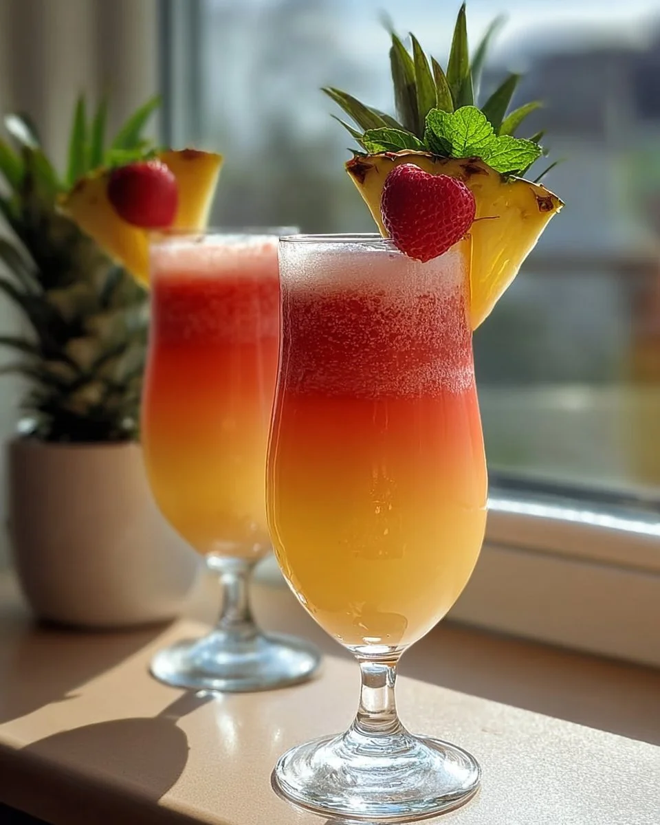 Erfrischende Ananas Pink Limonade in einem Glas mit frischen Ananasstücken