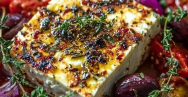 Köstlicher Feta aus dem Airfryer, perfekt gebacken für leckere Snacks