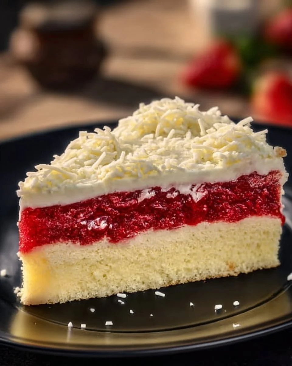 Leckerer Frau Holle Kuchen auf einem Teller, perfekt für jede Kaffeetafel.
