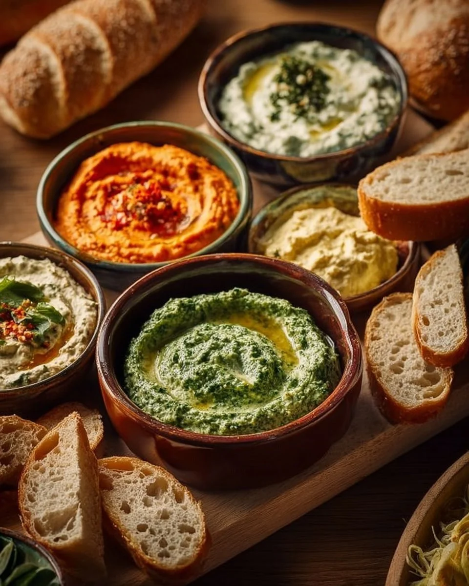 Frische Dips für Brot