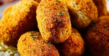 Knusprige Linsen-Kroketten aus dem Air Fryer, lecker und gesund.