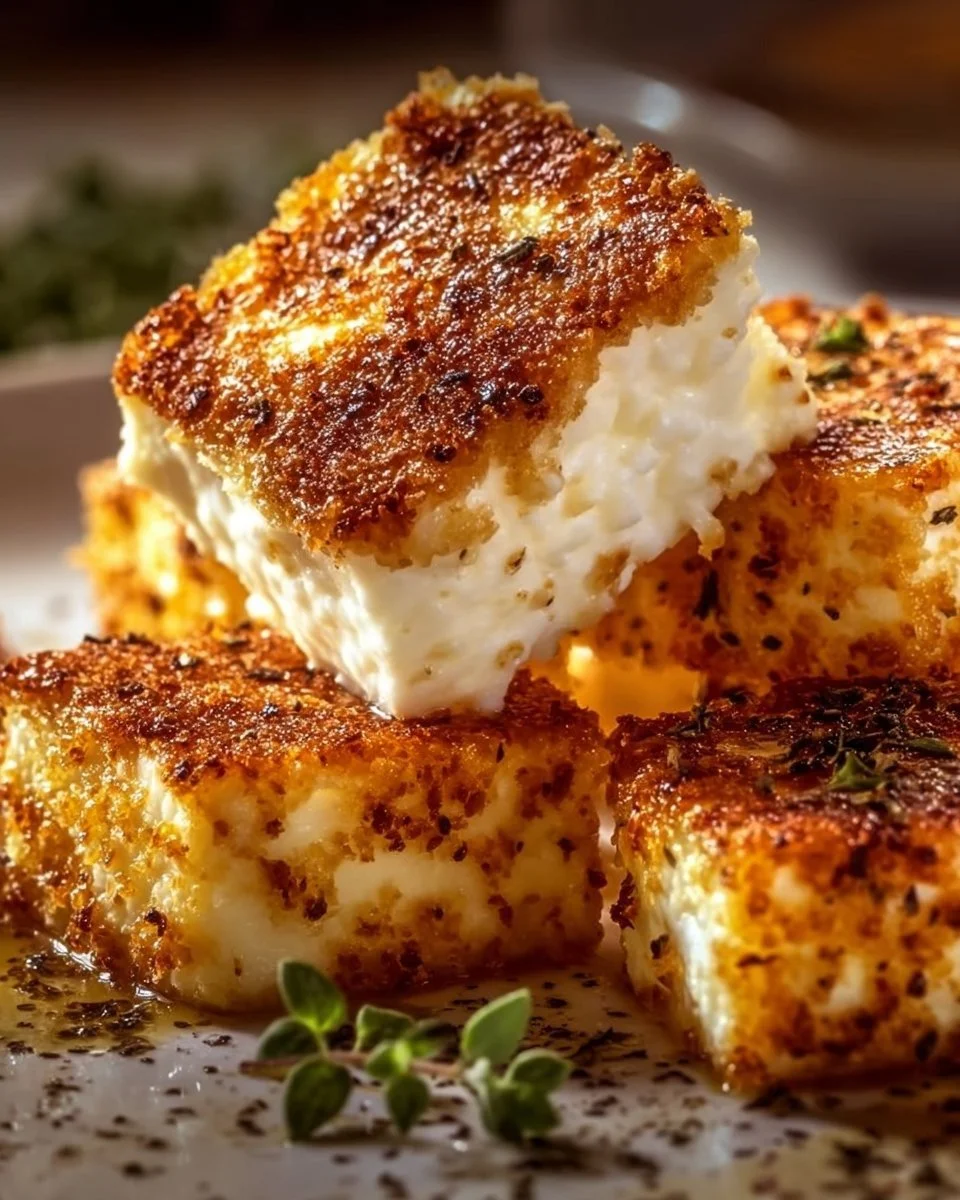 Krümeliger Feta aus dem Airfryer