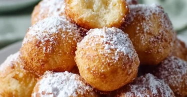 Quarkbällchen aus dem Airfryer, frisch gebacken und knusprig.