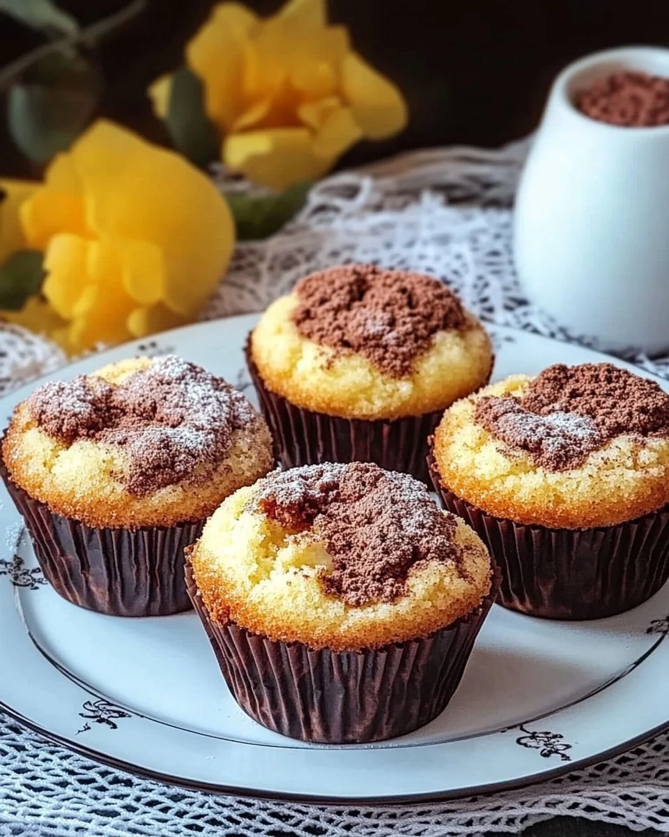 Russische Zupfkuchen-Muffins mit Schokoladenstückchen und Käsefüllung