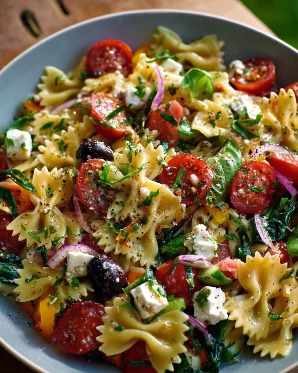 Leckeres Schleifennudelsalat Rezept mit frischen Zutaten