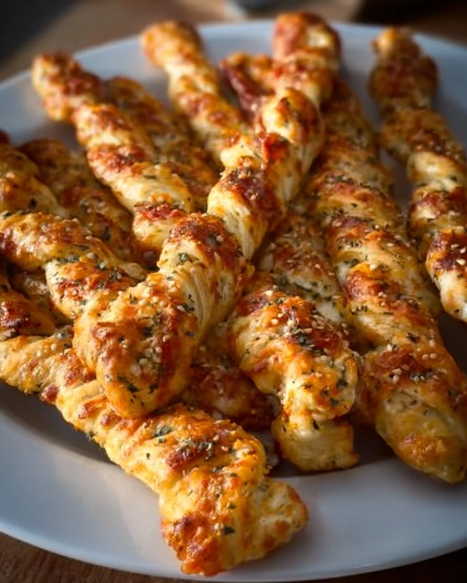 Leckere schnelle Pizzastangen in einem nahen Blick.