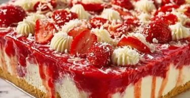 Spaghettieis-Blechkuchen im Tassenrezept - ein süßes Kuchen-Highlight.